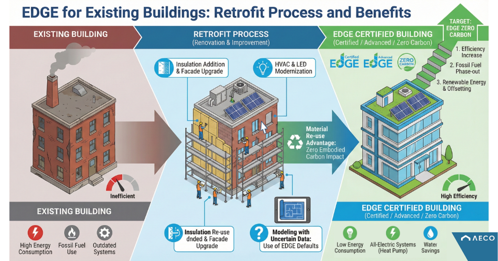 Existing Building vs. Retrofit in EDGE